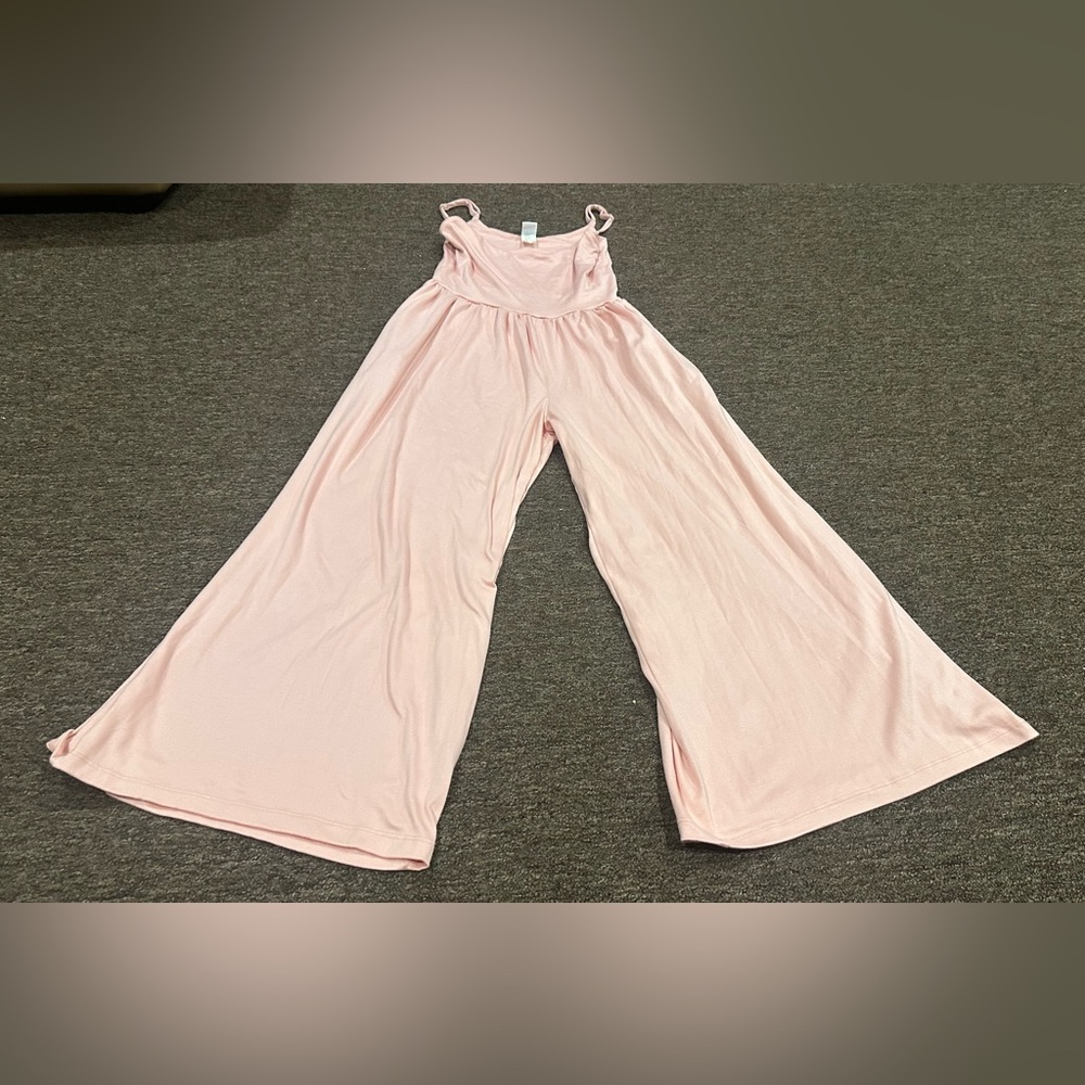 EUC! Pink BMG S pants jumpsuit 1pc womens romper spaghetti strap solid color